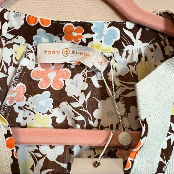 Tory Burch Floral Maxi Dress - Brown and Cream - Picture 5 of 10